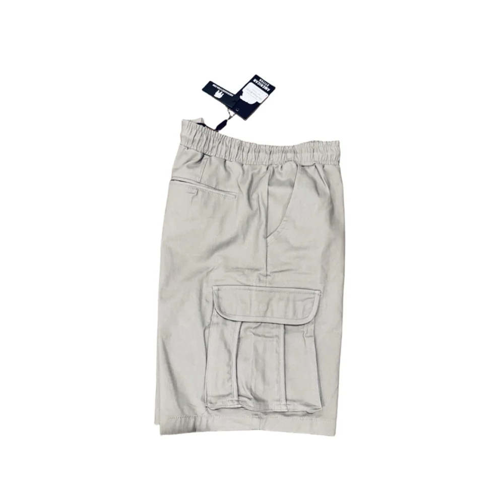 Men's American Stitch Cargo Shorts XXL gray with Black Drawstring l15